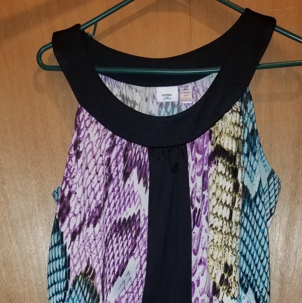 Multicolored Snake print dress